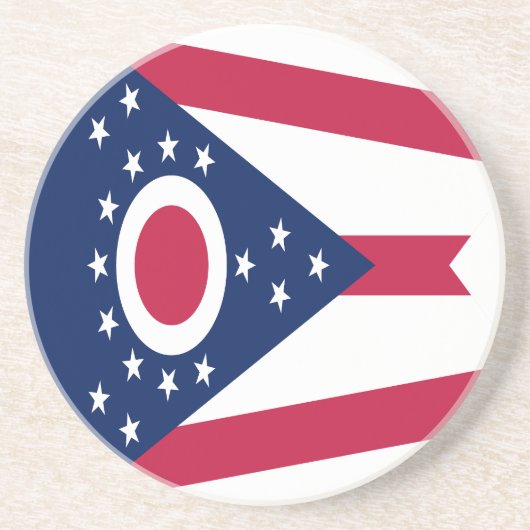 Dessous De Verre En Grès Drapeau de l'Ohio (Devant)