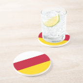 Dessous De Verre En Grès Drapeau de l'Ossétie du Nord (Côté)