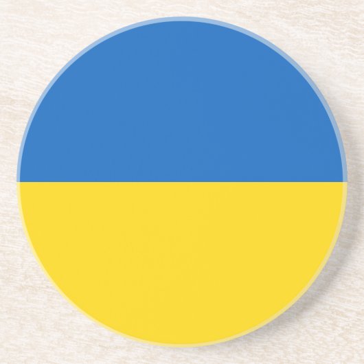 Dessous De Verre En Grès Drapeau de l'Ukraine (Devant)