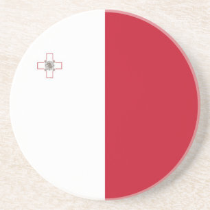 Dessous De Verre En Grès Drapeau de Malte