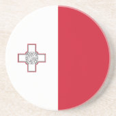 Dessous De Verre En Grès Drapeau de Malte (Devant)