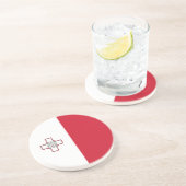 Dessous De Verre En Grès Drapeau de Malte (Côté)