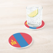 Dessous De Verre En Grès Drapeau de Mongolie (Côté)