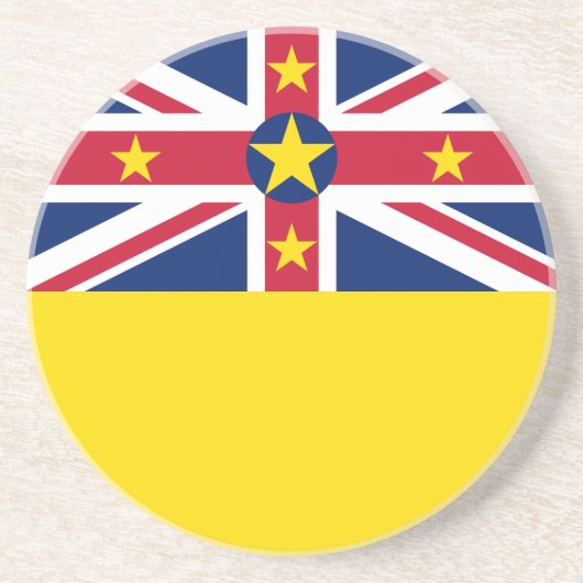 Dessous De Verre En Grès Drapeau de Niue (Devant)