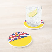 Dessous De Verre En Grès Drapeau de Niue (Côté)