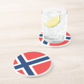 Dessous De Verre En Grès Drapeau de Norway (Côté)