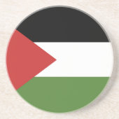 Dessous De Verre En Grès Drapeau de Palestine (Devant)