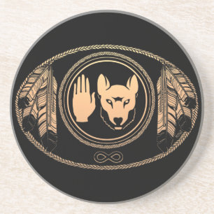 Dessous De Verre En Grès Drapeau de rébellion de fierté de nations de