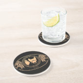 Dessous De Verre En Grès Drapeau de rébellion de fierté de nations de (Côté)