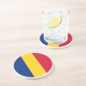 Dessous De Verre En Grès Drapeau de Roumanie (Côté)