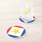 Dessous De Verre En Grès Drapeau de Saba (Côté)