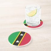 Dessous De Verre En Grès Drapeau de Saint-Kitts-et-Nevis (Côté)