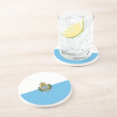 Dessous De Verre En Grès Drapeau de Saint-Marin (Côté)