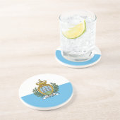 Dessous De Verre En Grès Drapeau de Saint-Marin (Côté)