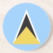 Dessous De Verre En Grès Drapeau de Sainte-Lucie (Devant)