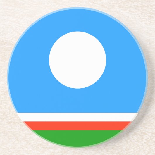 Dessous De Verre En Grès Drapeau de Sakha (Devant)