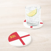 Dessous De Verre En Grès Drapeau de Sercq (Côté)