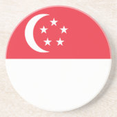 Dessous De Verre En Grès Drapeau de Singapour (Devant)