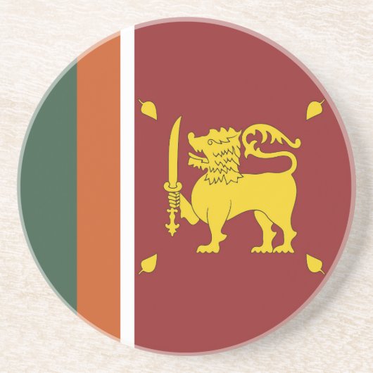 Dessous De Verre En Grès Drapeau de Sri Lanka (Devant)