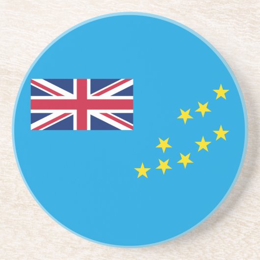 Dessous De Verre En Grès Drapeau de Tuvalu (Devant)