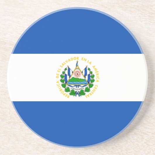 Dessous De Verre En Grès Drapeau d'El Salvador (Devant)