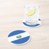 Dessous De Verre En Grès Drapeau d'El Salvador (Côté)