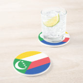 Dessous De Verre En Grès Drapeau des Comores (Côté)