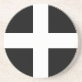 Dessous De Verre En Grès Drapeau des Cornouailles (Devant)