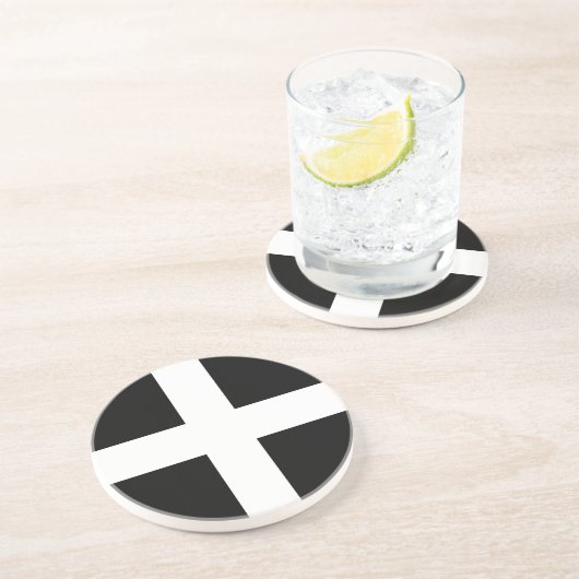 Dessous De Verre En Grès Drapeau des Cornouailles (Côté)