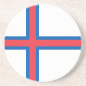 Dessous De Verre En Grès Drapeau des îles Féroé (Devant)