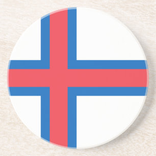 Dessous De Verre En Grès Drapeau des îles Féroé