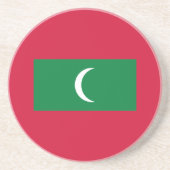Dessous De Verre En Grès Drapeau des Maldives (Devant)