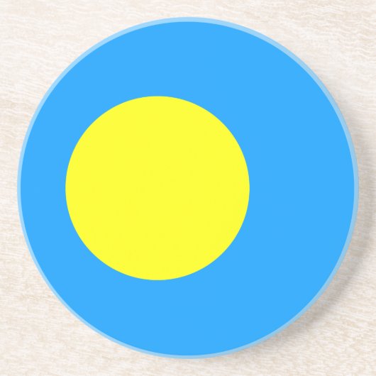 Dessous De Verre En Grès Drapeau des Palaos (Devant)