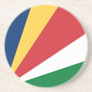 Dessous De Verre En Grès Drapeau des Seychelles