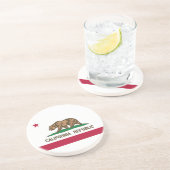 Dessous De Verre En Grès Drapeau d'État de la République de Californie (Côté)