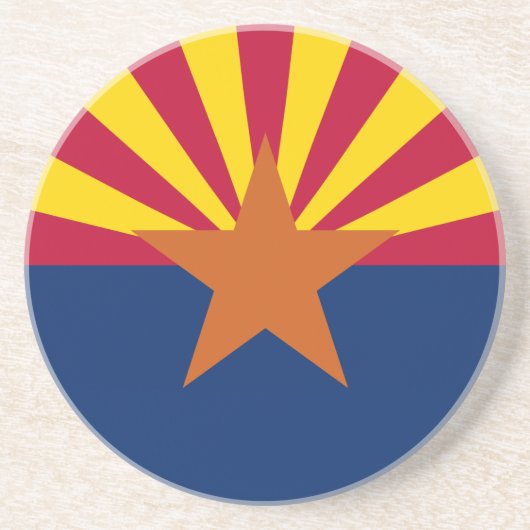 Dessous De Verre En Grès Drapeau d'État de l'Arizona (Devant)