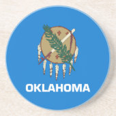Dessous De Verre En Grès Drapeau d'État de l'Oklahoma (Devant)