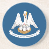 Dessous De Verre En Grès Drapeau d'État de Louisiane (Devant)