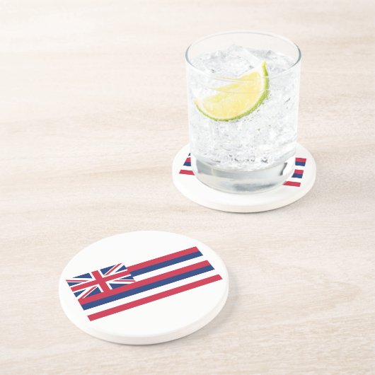 Dessous De Verre En Grès Drapeau d'État d'Hawaii (Côté)