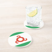 Dessous De Verre En Grès Drapeau d'Ingushetie (Côté)