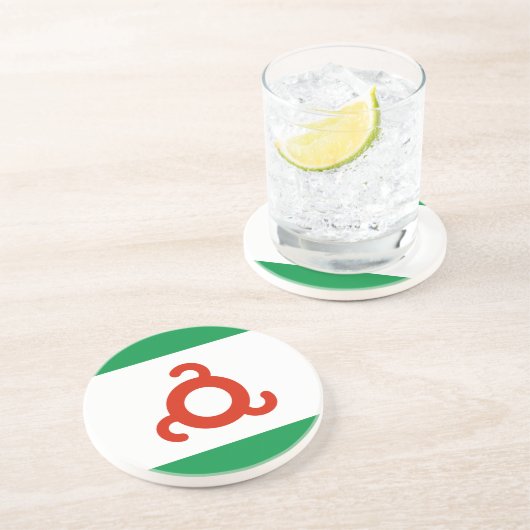 Dessous De Verre En Grès Drapeau d'Ingushetie (Côté)
