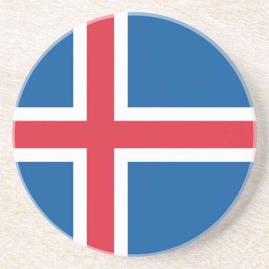 Dessous De Verre En Grès Drapeau d'Islande (Devant)