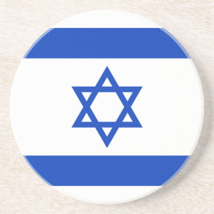 Dessous De Verre En Grès Drapeau d'Israël