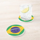 Dessous De Verre En Grès Drapeau du Brésil (Côté)