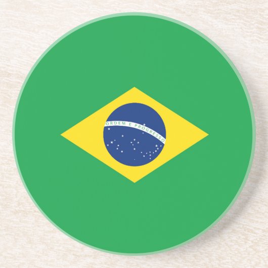 Dessous De Verre En Grès Drapeau du Brésil (Devant)