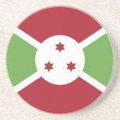 Dessous De Verre En Grès Drapeau du Burundi (Devant)