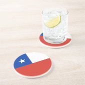 Dessous De Verre En Grès Drapeau du Chili (Côté)