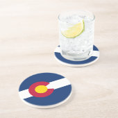 Dessous De Verre En Grès Drapeau du Colorado (Côté)