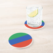 Dessous De Verre En Grès Drapeau du Daghestan (Côté)