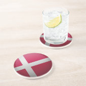 Dessous De Verre En Grès Drapeau du Danemark (Côté)